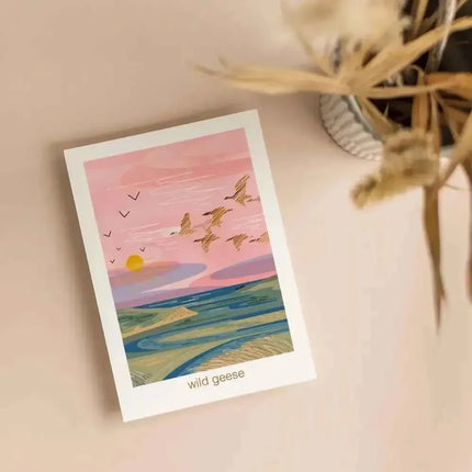 Wild geese - greeting card nature estuary
