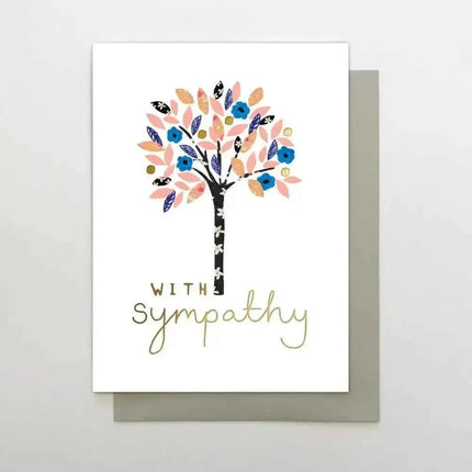 With Sympathy Tree greetings card