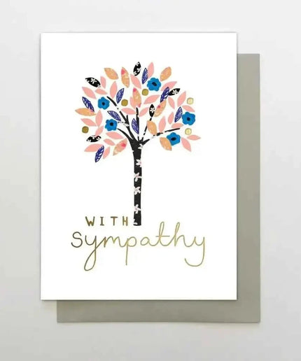 With Sympathy Tree greetings card