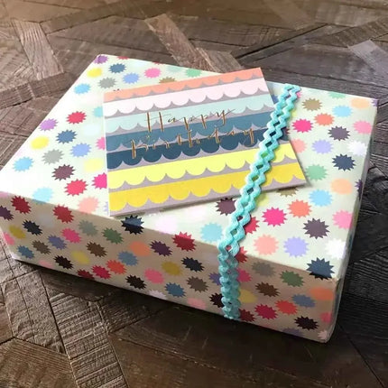 Gold Foiled Scallop Birthday Card