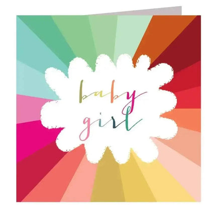 Colourful Baby Girl Card