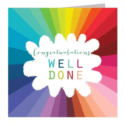 Colourful Well Done Card Congratulations Card