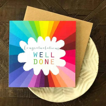 Colourful Well Done Card Congratulations Card