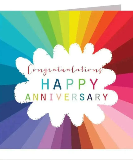 Colourful Happy Anniversary Card