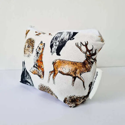 Woodland Animals Handmade Cosmetics Bag
