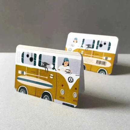 Yellow Campervan Greetings Card