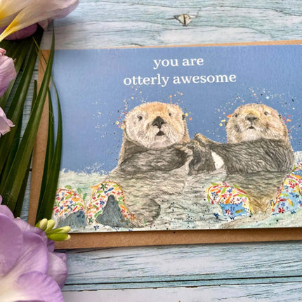 You are otterly awesome! | Eco Card | Encouraging card - The Red Squirrel