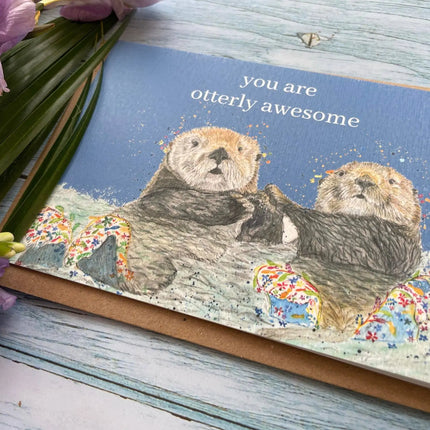 You are otterly awesome! | Eco Card | Encouraging card - The Red Squirrel